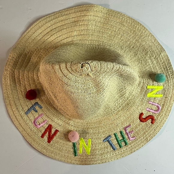 Target Straw Sun Hat with “Fun in the Sun” Embroidery – Women’s Wide Brim - Picture 2 of 14
